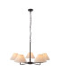 Ashcroft Ribbed Glass Floor Lamp Brushed Aged Brass Plate & Clear Ribbed Glass E27-8