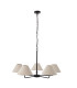 Ashcroft Ribbed Glass Floor Lamp Brushed Aged Brass Plate & Clear Ribbed Glass E27-9