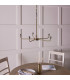 Ashcroft Bowl Semi Flush Ceiling Light Brushed Aged Brass Plate & Clear Glass E27-7