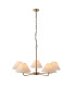 Ashcroft Bowl Semi Flush Ceiling Light Brushed Aged Brass Plate & Clear Glass E27-8