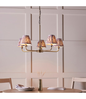 Stamford Dome Wall Lamp Brushed Aged Brass Plate & Clear Ribbed Glass G9-2
