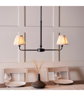Stamford Multi Arm Pendant Ceiling Light Brushed Aged Brass Plate & Clear Ribbed Glass 5x G9-2