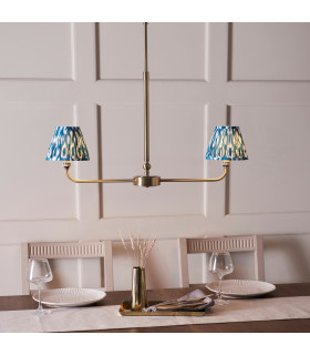 Faro Wall Lamp with Shade White Volakas Marble & Vintage Brass With Natural Linen E14-2