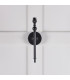 Travi Slim Pendant Ceiling Light Natural Travertine Vintage Brass & Clear Glass E27-6