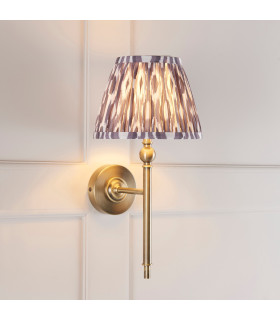 Travi Wall Lamp White Volakas Marble Vintage Brass & Clear Glass E14-2