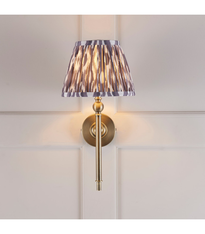 Travi Wall Lamp White Volakas Marble Vintage Brass & Clear Glass E14-3