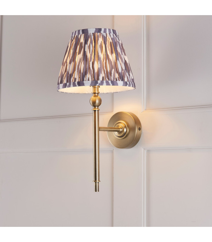 Travi Wall Lamp White Volakas Marble Vintage Brass & Clear Glass E14-4