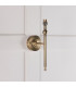 Travi Wall Lamp White Volakas Marble Vintage Brass & Clear Glass E14-5