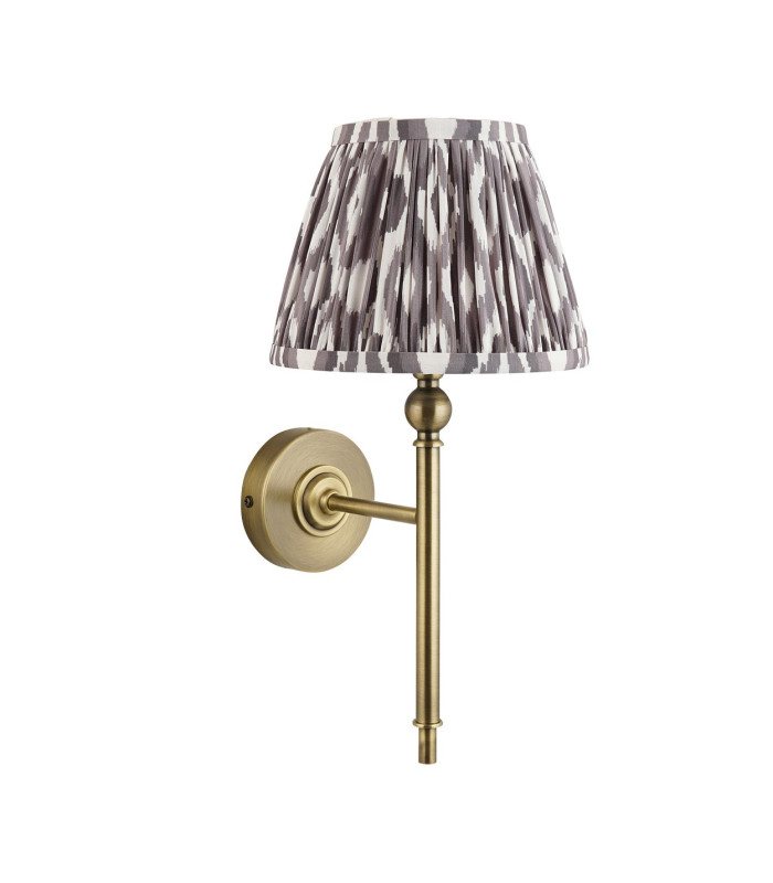 Travi Wall Lamp White Volakas Marble Vintage Brass & Clear Glass E14-8