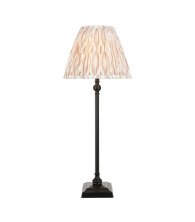 Travi Ribbed Slim Pendant Ceiling Light Natural Travertine Vintage Brass & Clear Ribbed Glass E27-1