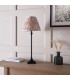Travi Ribbed Slim Pendant Ceiling Light Natural Travertine Vintage Brass & Clear Ribbed Glass E27-5