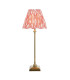 Travi Ribbed Slim Pendant Ceiling Light Dark Brown Emperador Marble Vintage Brass & Clear Ribbed Glass E27-1