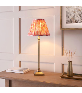 Travi Ribbed Slim Pendant Ceiling Light Dark Brown Emperador Marble Vintage Brass & Clear Ribbed Glass E27-2