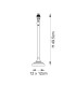 Travi Ribbed Slim Pendant Ceiling Light Natural Travertine Vintage Brass & Clear Ribbed Glass E27-10
