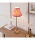 Travi Ribbed Slim Pendant Ceiling Light Dark Brown Emperador Marble Vintage Brass & Clear Ribbed Glass E27-4