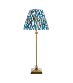 Travi Ribbed Slim Pendant Ceiling Light White Volakas Marble Vintage Brass & Clear Ribbed Glass E27-1