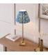 Travi Ribbed Slim Pendant Ceiling Light White Volakas Marble Vintage Brass & Clear Ribbed Glass E27-4