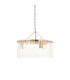 Travi Ribbed Wall Lamp Dark Brown Emperador Marble Vintage Brass & Clear Ribbed Glass E14-1