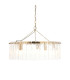 Eltham Clear Glass Pendant Light with Brushed Aged Brass With Black Braided Cable Carnation B22-1