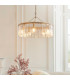 Eltham Clear Glass Pendant Light with Brushed Aged Brass With Black Braided Cable Carnation B22-3