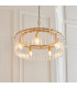 Eltham Clear Glass Pendant Light with Brushed Aged Brass With Black Braided Cable Carnation B22-4