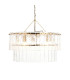 Eltham Clear Glass Pendant Light with Brushed Aged Brass With Black Braided Cable Orchid B22-1