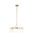 Eltham Clear Glass Pendant Light with Brushed Aged Brass With Black Braided Cable Carnation B22-7