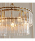 Eltham Clear Glass Pendant Light with Brushed Aged Brass With Black Braided Cable Orchid B22-4