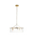 Eltham Clear Glass Pendant Light with Brushed Aged Brass With Black Braided Cable Carnation B22-8