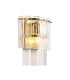 Eltham Clear Glass Brushed Aged Brass Plate Pendant Light with Black Braided Flex Camellia B22-1