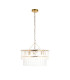 Eltham Clear Glass Pendant Light with Brushed Aged Brass With Black Braided Cable Orchid B22-8