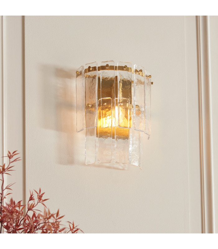 Eltham Clear Glass Brushed Aged Brass Plate Pendant Light with Black Braided Flex Camellia B22-4