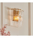 Eltham Clear Glass Brushed Aged Brass Plate Pendant Light with Black Braided Flex Camellia B22-5