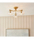 Rise Vintage Brass Finish Table Lamp with Coral Pink Fabric Ikat Shade 16cm E14-2