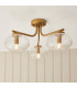 Rise Vintage Brass Finish Table Lamp with Coral Pink Fabric Ikat Shade 16cm E14-3