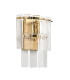 Eltham Clear Glass Brushed Aged Brass Plate Pendant Light with Black Braided Flex Camellia B22-9
