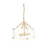 Rise Vintage Brass Finish Table Lamp with Vintage White Fabric Ivy Shade 16cm E14-1