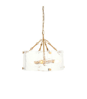 Rise Vintage Brass Finish Table Lamp with Vintage White Fabric Ivy Shade 16cm E14-1