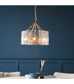 Rise Vintage Brass Finish Table Lamp with Vintage White Fabric Ivy Shade 16cm E14-2
