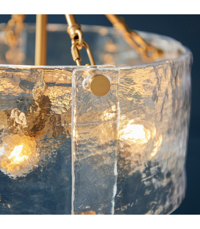 Rise Vintage Brass Finish Table Lamp with Vintage White Fabric Ivy Shade 16cm E14-6