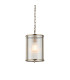 Eltham Clear Glass Pendant Light with Brushed Aged Brass With Natural Braided Cable Carnation B22-1
