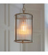 Eltham Clear Glass Pendant Light with Brushed Aged Brass With Natural Braided Cable Carnation B22-4