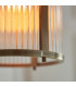 Eltham Clear Glass Pendant Light with Brushed Aged Brass With Natural Braided Cable Carnation B22-5
