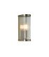 Eltham Clear Glass Pendant Light with Brushed Aged Brass With Natural Braided Cable Orchid B22-1