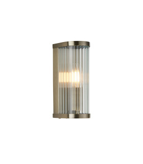Eltham Clear Glass Pendant Light with Brushed Aged Brass With Natural Braided Cable Orchid B22-1