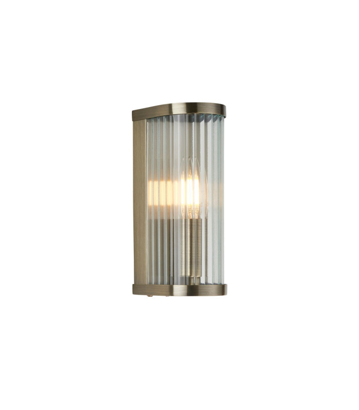 Eltham Clear Glass Pendant Light with Brushed Aged Brass With Natural Braided Cable Orchid B22-1