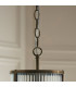 Eltham Clear Glass Pendant Light with Brushed Aged Brass With Natural Braided Cable Carnation B22-7