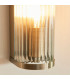 Eltham Clear Glass Pendant Light with Brushed Aged Brass With Natural Braided Cable Orchid B22-5