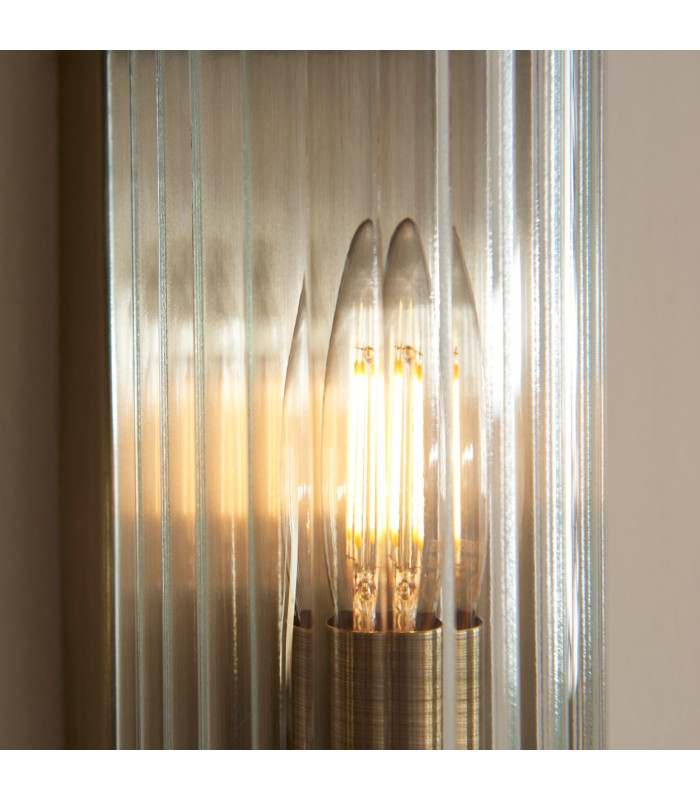 Eltham Clear Glass Pendant Light with Brushed Aged Brass With Natural Braided Cable Orchid B22-6