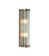 Eltham Clear Glass Pendant Light with Brushed Aged Brass With Natural Braided Cable Camellia B22-1
